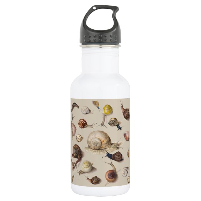 Snail Slug Garden Pet Gastropod Botanical Snails Edelstahlflasche (Vorderseite)