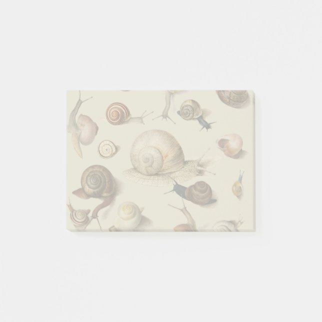 Snail Slug Garden Pet Gastropod Botanical Snails Post-it Klebezettel (Vorderseite)