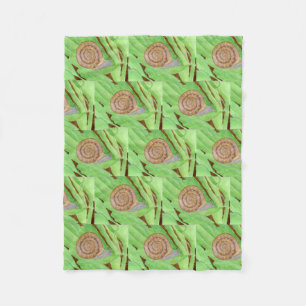 Snail Watercolor Fleecedecke