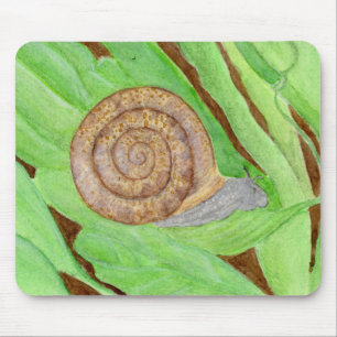 Snail Watercolor Mousepad