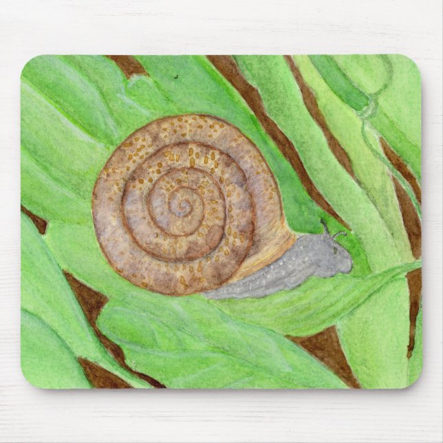 Snail Watercolor Mousepad (Vorne)