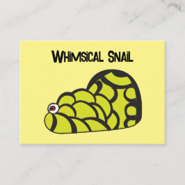 Snail Whimsical Funny Snail Vorschule Visitenkarte