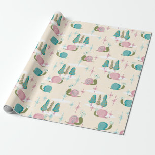 Snails - MidCentury Retro - große Skala — Geschenkpapier