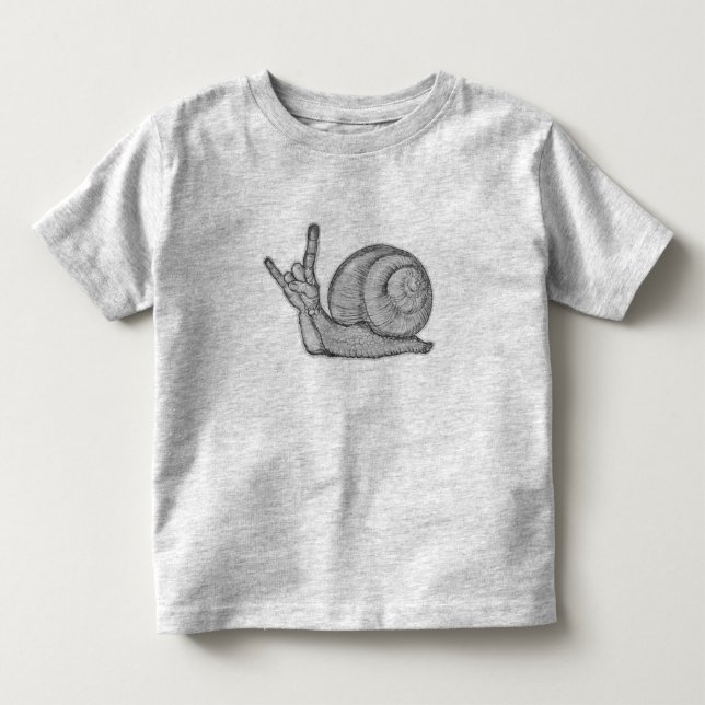 Snails Rock Kleinkind T-shirt (Vorderseite)