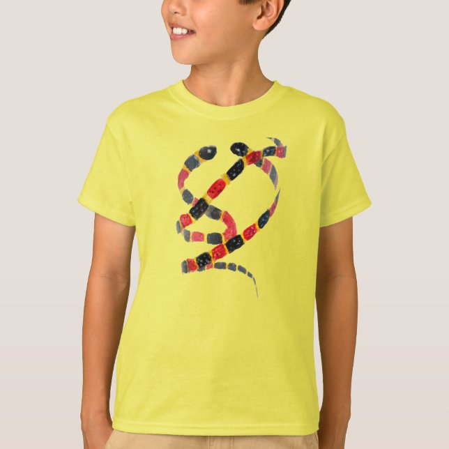 Snake Art Funny Animal T-Shirt (Vorderseite)