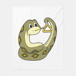 Snake at Music with Triangle.PNG Fleecedecke