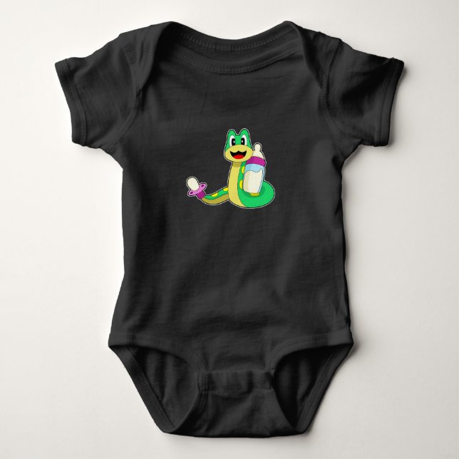 Snake Baby Flasche Schnuller Strampler (Vorderseite)