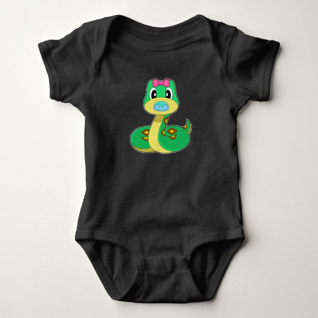 Snake Baby Schnuller Baby Strampler (Vorderseite)