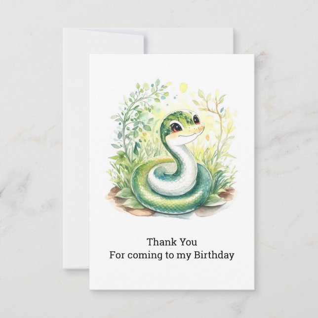 Snake Birthday Dankeskarte (Vorderseite)