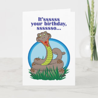 Snake Birthday Karte