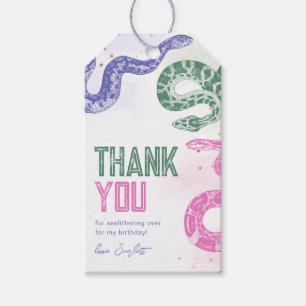 Snake Birthday Party Fevor Tags Geschenkanhänger