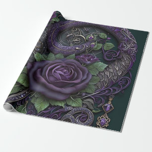Snake Celtic Knot Lila Geschenkpapier