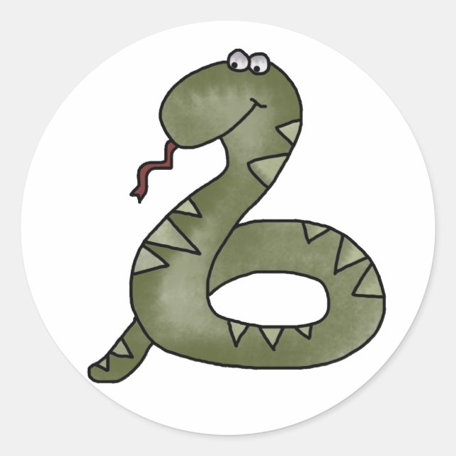 Snake Charmed Runder Aufkleber (Vorderseite)