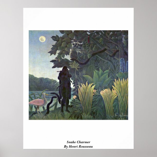 Snake Charmer von Henri Rousseau Poster (Vorne)