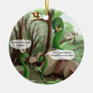 Snake Dental Issues Funny Keramik Ornament