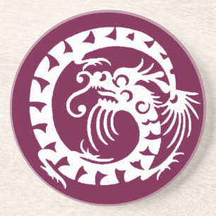 SNAKE DRAGON, lila und weiß Getränkeuntersetzer