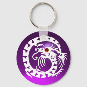 SNAKE DRAGON, weiß, rot, rubinrot, lila Amethyst Schlüsselanhänger