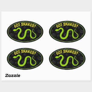Snake Friendly Ovaler Aufkleber