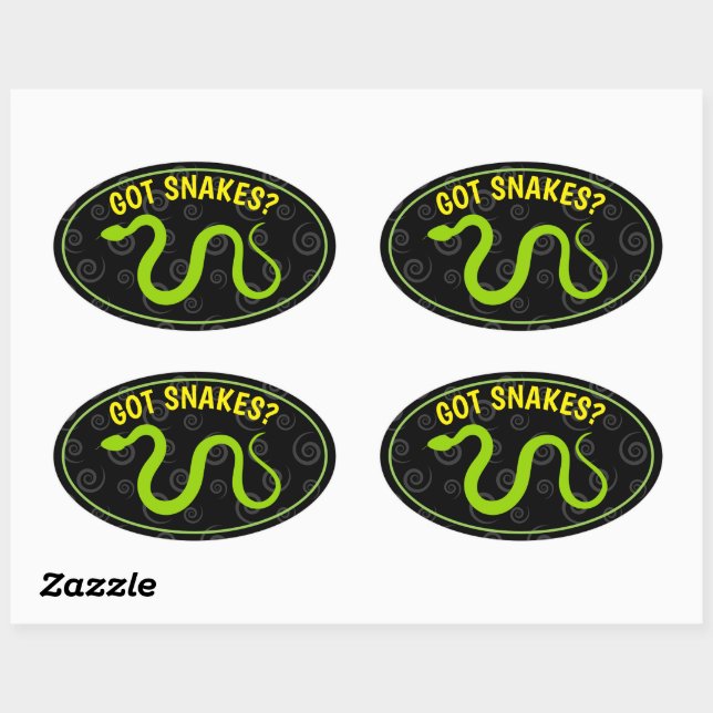 Snake Friendly Ovaler Aufkleber (Blatt)