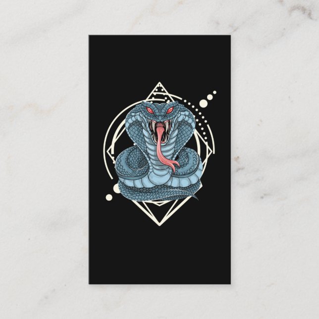 Snake Geometric Native American Reptile Lover Visitenkarte (Vorderseite)