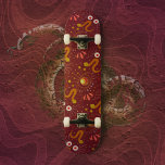 Snake Goddess tiefrot Skateboard<br><div class="desc">Esoterische Schlange und Augendesign</div>