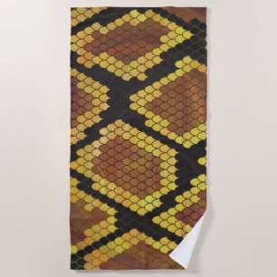 Snake Gold Print Strandtuch