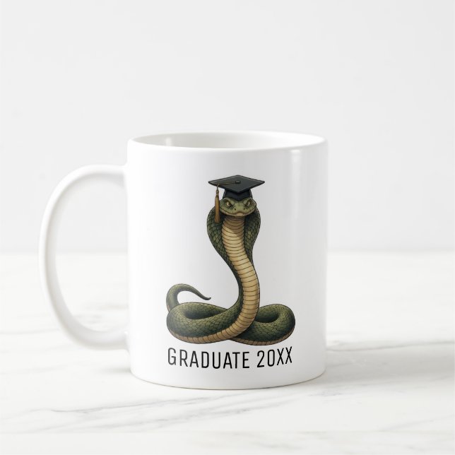 Snake Graduation Personalized Kaffeetasse (Links)