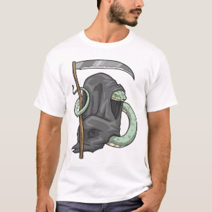 Snake Halloween Grim Sensenmann T-Shirt