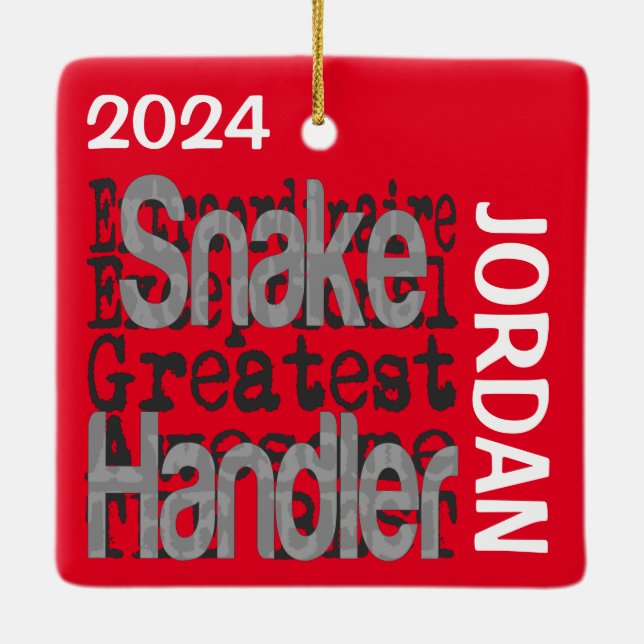 Snake Handler Extraordinaire CUSTOM Keramikornament (Rückseite)