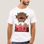 Snake Head Fish Where I Swim I Rule T-Shirt<br><div class="desc">Show off your hardcore angling skills with this fierce snake head fish design featuring the bold "Where I Swim I Rule" slogan. Whether you are battling river monsters or looking for a badass gift for the dedicated predator fisherman in your life, this aggressive graphic commands respect on and off the...</div>