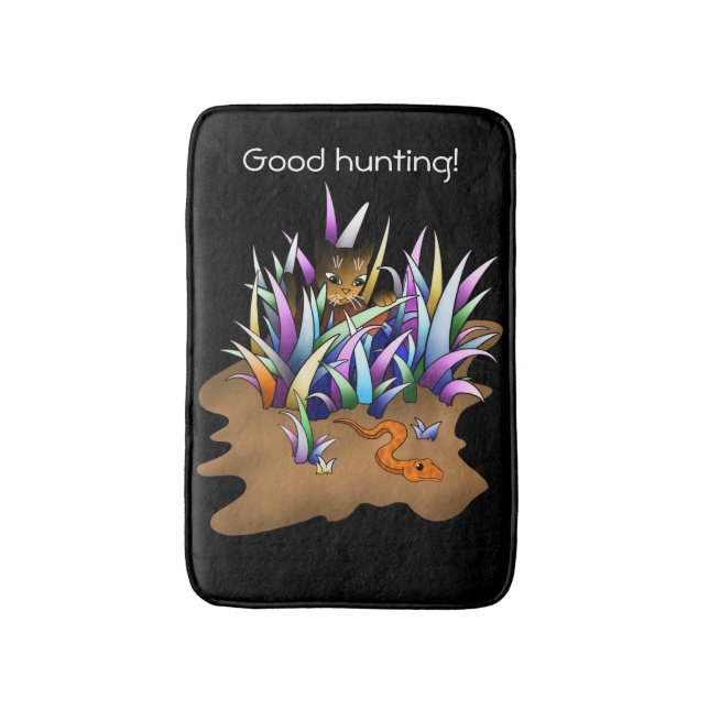 Snake Hunter Cat Badematte (Vorderseite Vertikal)