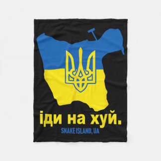 Snake Island Ukraine Go F Yourself Solidarity Pro Fleecedecke
