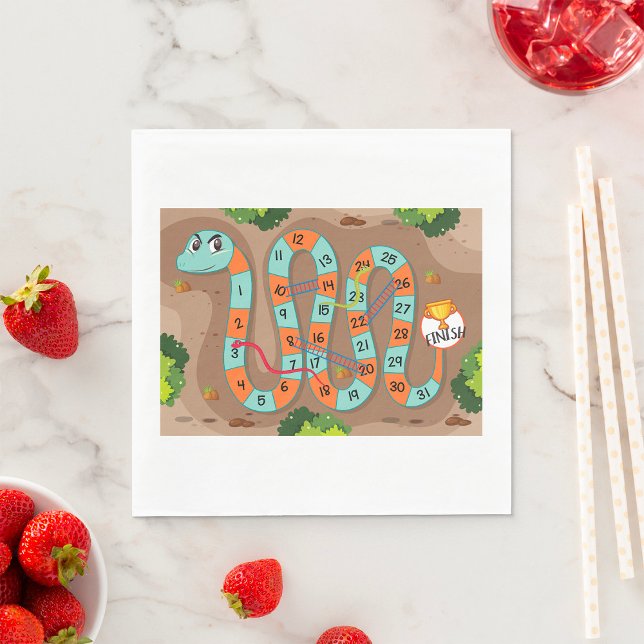 Snake Ladder Game Serviette (Von Creator hochgeladen)