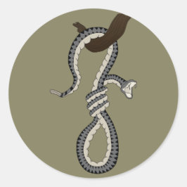 Snake Noose Runder Aufkleber