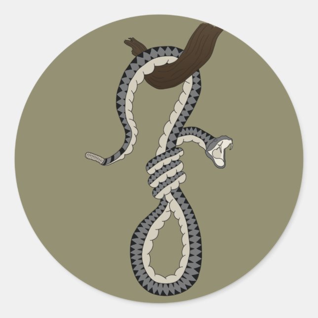 Snake Noose Runder Aufkleber (Vorderseite)