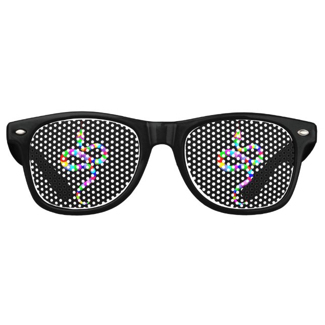 Snake Psychedelic Rainbow Colors Partybrille (Vorderseite)