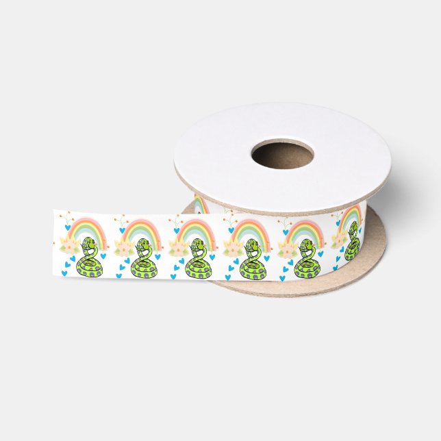 Snake Rainbow Satin Ribbon Satinband (Spule)