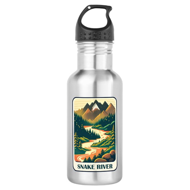 Snake River Idaho Colors Edelstahlflasche (Vorderseite)