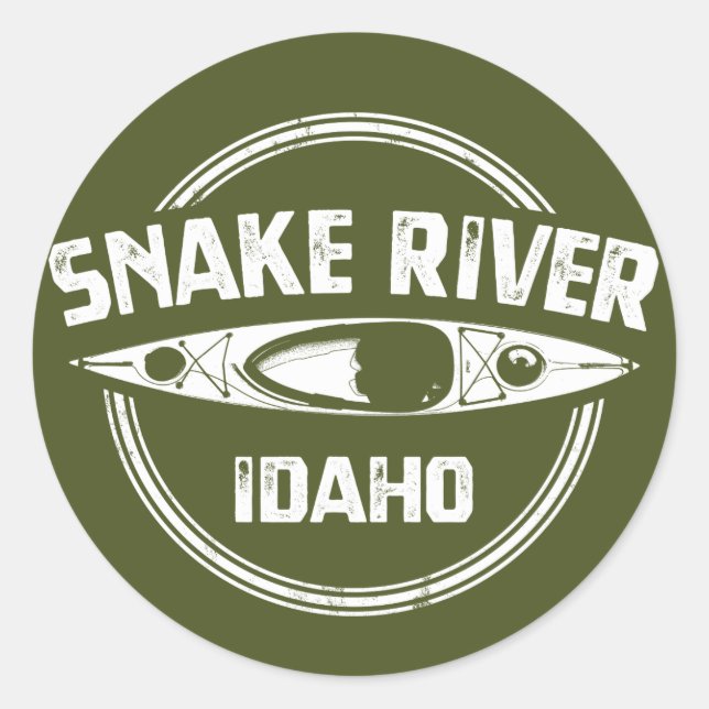 Snake River Idaho Runder Aufkleber (Vorderseite)