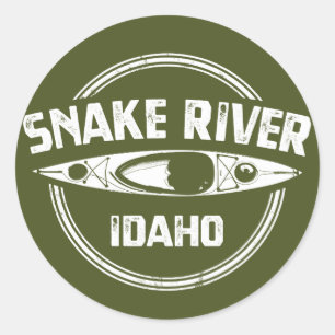 Snake River Idaho Runder Aufkleber