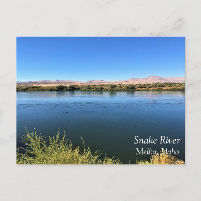 Snake River, Melba, Idaho Postkarte (Vorderseite)