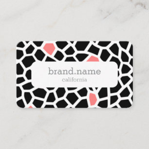 Snake Skin Gray Pink Mosaik Muster Modernes Design Visitenkarte