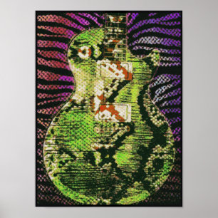 Snake Skin Guitar Poster