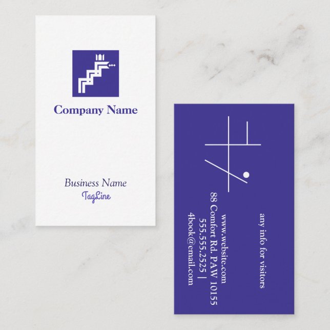 Snake Symbol Business Card Visitenkarte (Vorne/Hinten)