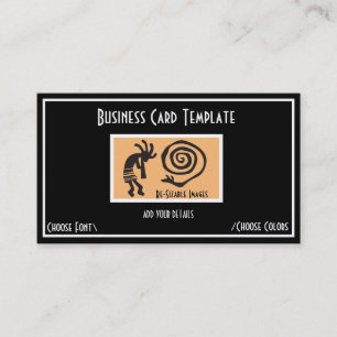 Snake Symbol KoKopelli Logo Business Card Visitenkarte