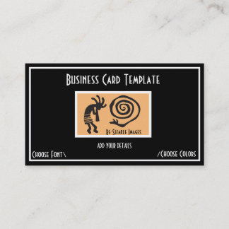 Snake Symbol KoKopelli Logo Business Card Visitenkarte