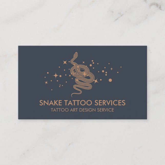 Snake Tattoo Trendy Visitenkarte (Vorderseite)