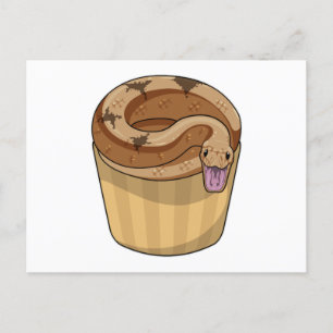Snake with Muffin Postkarte