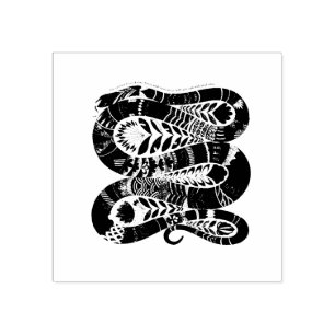 Snake Wood Art Briefmarke Gummistempel