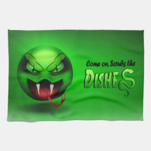 Snakemoji-Küchenwäsche Geschirrtuch